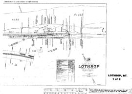 Plat Map of Northern Pacific Facilities at Lothrop, Montana, 1943