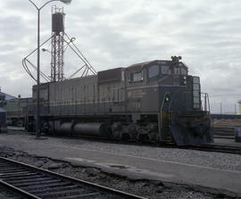 British Columbia Railway Company diesel locomotive 723 at North Vancouver, British Columbia on Ju...