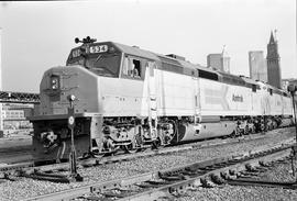 Amtrak diesel locomotive 534 at Seattle, Washington on August 22, 1973.