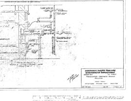 Northern Pacific Engineering Drawing, Shopmen's Service Building at Parkwater, Washington, 1949