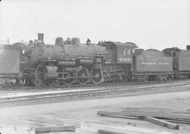 Northern Pacific steam locomotive 2169 at Brainerd, Minnesota, in 1950.