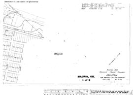 Plat Map of Oregon Trunk Facilities at Maupin, Oregon, 1918