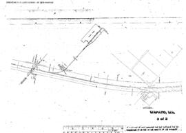 Plat Map of Northern Pacific Facilities at Wapato, Washington, 1945