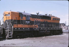 Burlington Northern Diesel Locomotive 6126 at Pasco, Washington, 1970