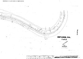 Plat Map of Northern Pacific Facilities at Umtanum, Washington, 1939