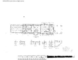 Northern Pacific Engineering Drawing, Depot at Ellensburg, Washington, 1909