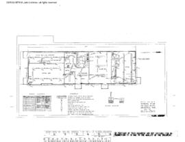 Pacific Coast Railroad Engineering Drawing, Service Building at Seattle, Washington, 1953
