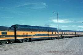 Great Northern Railway Company dome coach 1393 at Cut Bank, Montana in 1960.