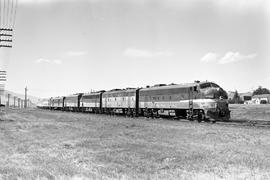 Amtrak diesel locomotive 9794 enters Livingston, Montana on September 2, 1972.