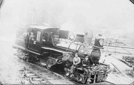 Everett Logging Company Steam Locomotive Number 2 at Tulalip, Washington in July 1915.