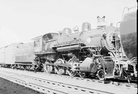 Northern Pacific steam locomotive 1351 at Livingston, Montana, in 1954.