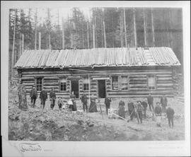 Northern Pacific office building at Cole, Washington, circa 1890.