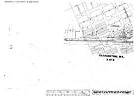Plat Map of Great Northern Facilities at Harrington, Washington, 1965