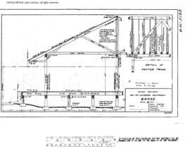 Spokane, Portland, and Seattle Railway Engineering Drawing, Covered Platform, 40 Foot X 50 Foot (...