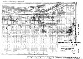 Plat Map of Great Northern Facilities at Great Falls, Montana, 1930