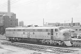 Burlington Northern diesel locomotive 9976 at Chicago, Illinois in 1972.