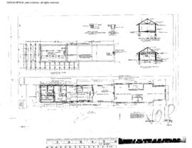Great Northern Engineering Drawing, Depot at Glasgow, Montana, 1944