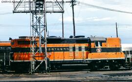 Burlington Northern Diesel Locomotive 2016 at Denver, Colorado, 1970