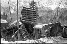 Burlington Northern accident at Index, Washington in 1975.