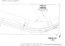 Plat Map of Northern Pacific Facilities at Donlan, Montana, 1909