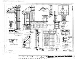 Great Northern Engineering Drawing, Depot at Blaine, Washington, 1908