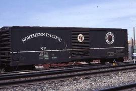 Northern Pacific box car 1220 in Albuquerque, New Mexico in 1980.