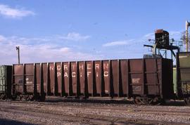 Northern Pacific wood chip car 582630 at Newcastle, Wyoming, in 1999.