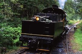 Northern Pacific 1070 on the Lake Whatcom Railway at Wickersham, Washington, in 1993.