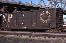 Northern Pacific box car 1853 in Denver, Colorado, in 1978.