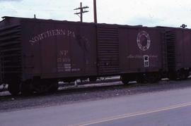 Northern Pacific box car 17410 at Longmont, Colorado, in 1978.