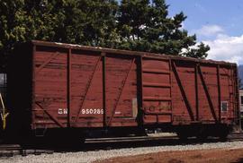 Burlington Northern box car 950289 at the Northwest Railway Museum in Snoqualmie, Washington, in ...