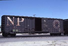 Northern Pacific box car 1912 in Albuquerque, New Mexico, on June 4, 1980.