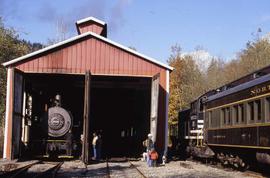 Northern Pacific Terminal 30 and Northern Pacific 1070 on the Lake Whatcom Railway at Wickersham,...