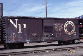 Northern Pacific box car 8500 at Albuquerque, New Mexico, in 1978.