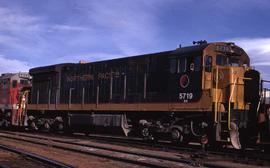 Burlington Northern 5619 parked at the diesel shop in Denver, Colorado, in 1970.