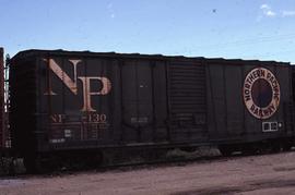 Northern Pacific box car 8130 at Denver, Colorado, in 1978.