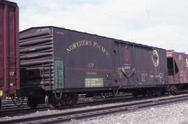 Northern Pacific 50-foot, single plug door refrigerator car 96086 at Albuquerque, New Mexico, in ...