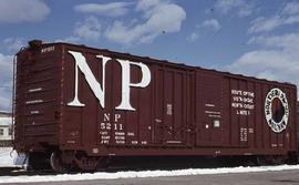 Northern Pacific box car 5211 at Boulder, Colorado, in 1965.