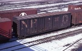 Northern Pacific box car 1702 in Albuquerque, New Mexico in 1980.