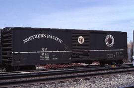 Northern Pacific box car 1220 in Albuquerque, New Mexico in 1980.